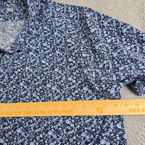 Apt. 9 Hawaiian Performance Button Shirt Men's 4XB Blue Floral Flex Tropical - Picture 6 of 8